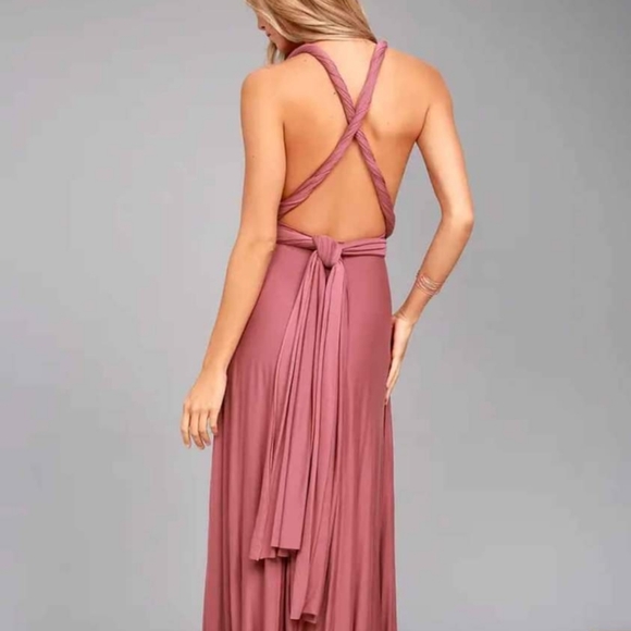 Lulus tricks of the trade maxi dress rose - Picture 2 of 4